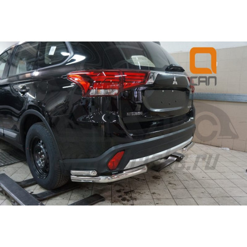 Защита заднего бампера Mitsubishi Outlander 2016